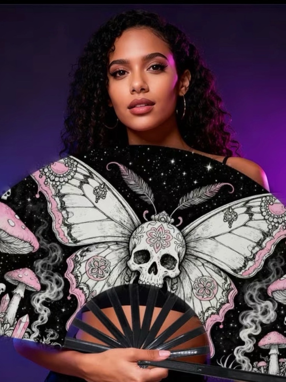 Skull & Butterfly Art fan - Picture 3 of 6